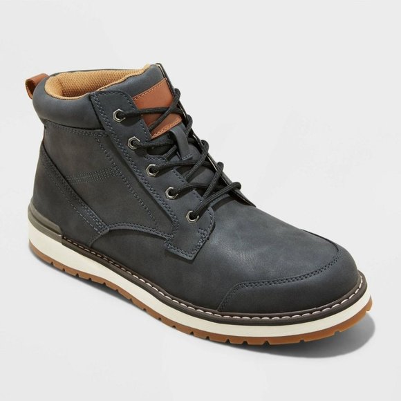 Men's Kendrick Lace-Up Boots - Goodfellow & Co Charcoal 13 - Picture 1 of 10